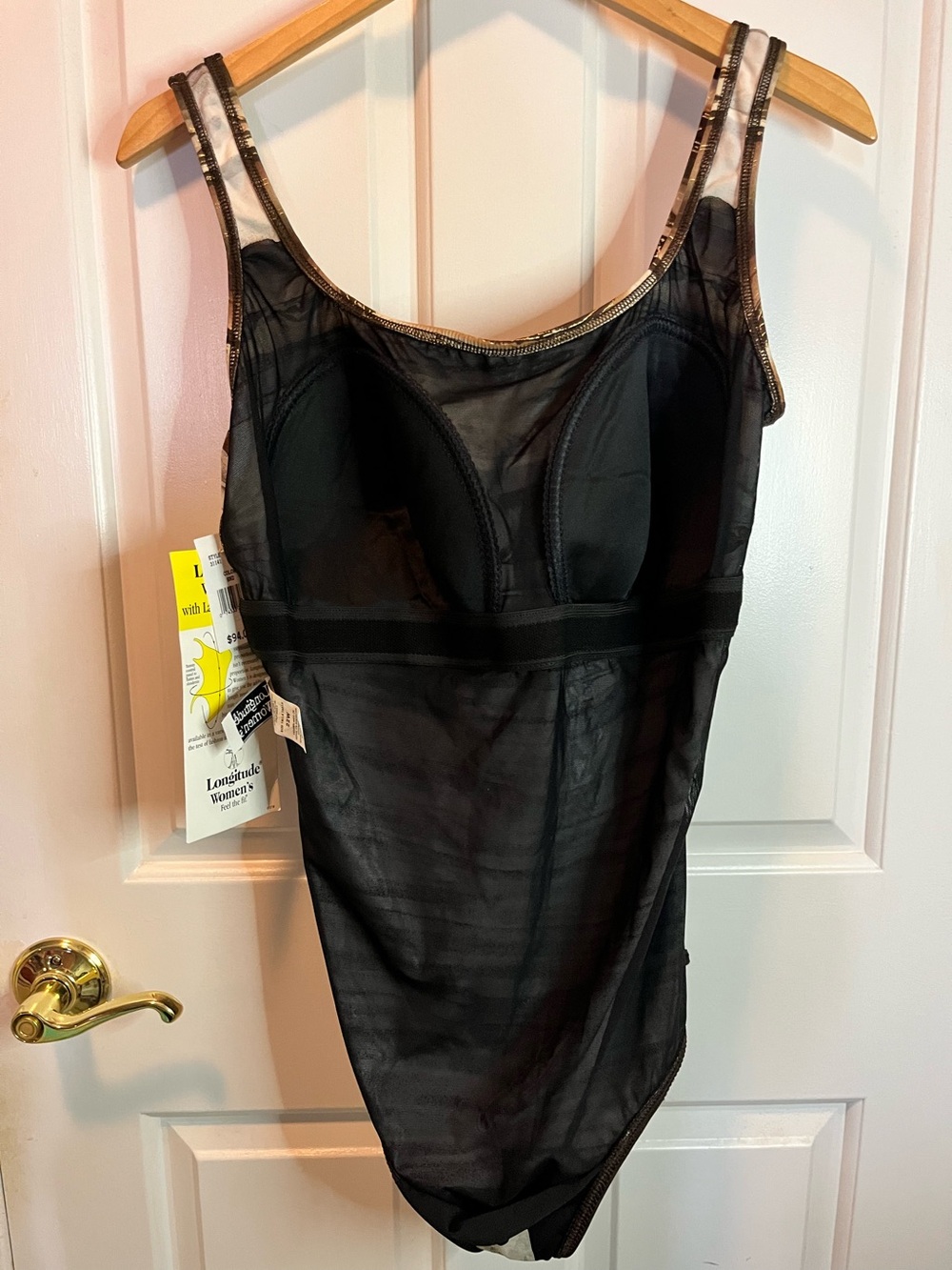 NWT Longitude One-Piece Swimsuit in Brown & Black Sz 22W - Picture 3 of 8